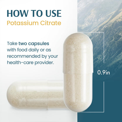 Vykee Nutrition Potassium Citrate Capsules - Supplements for Electrolyte Balance, Muscle & Heart Health - Vegan, Non-GMO, - Maple Wellness Supplements