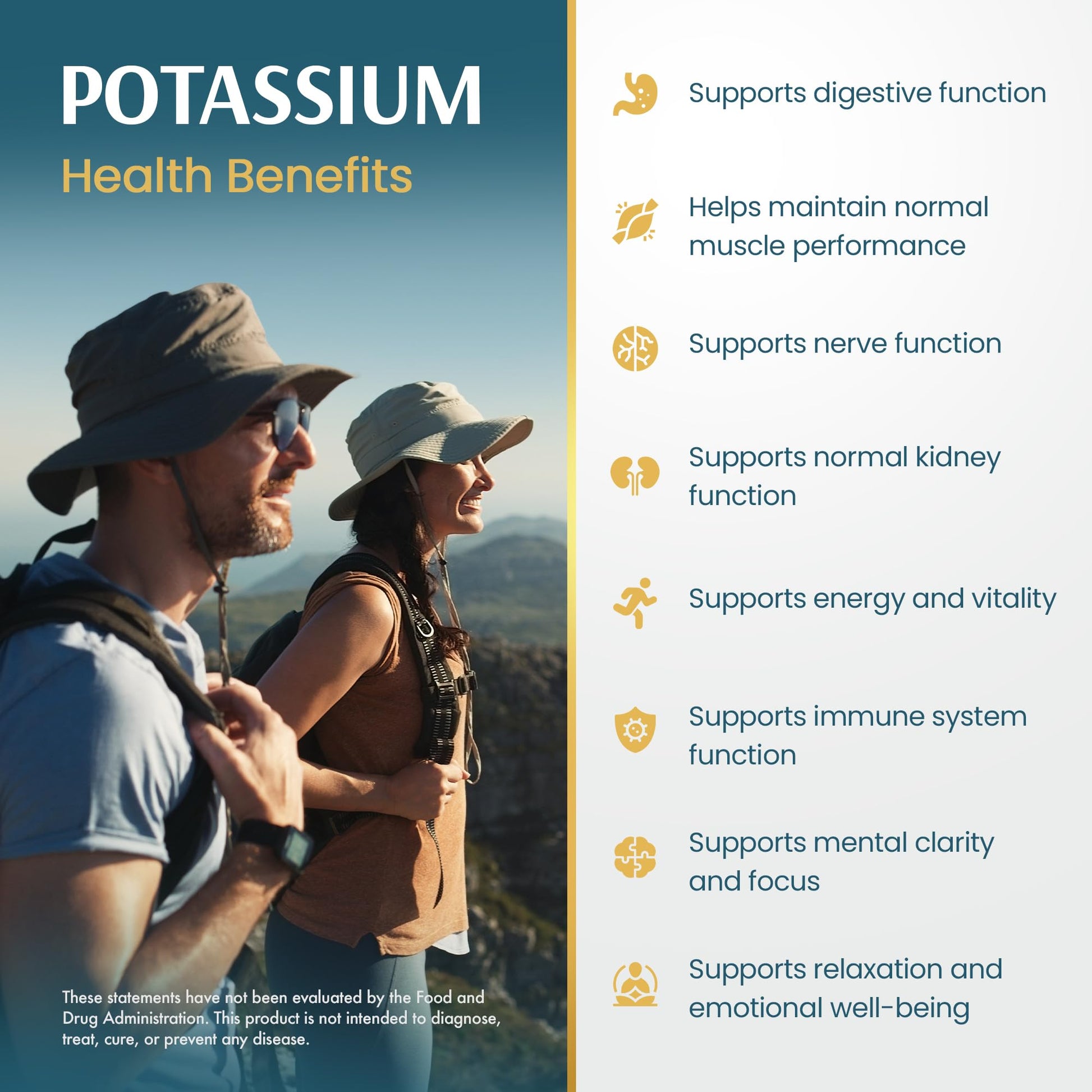 Vykee Nutrition Potassium Citrate Capsules - Supplements for Electrolyte Balance, Muscle & Heart Health - Vegan, Non-GMO, - Maple Wellness Supplements