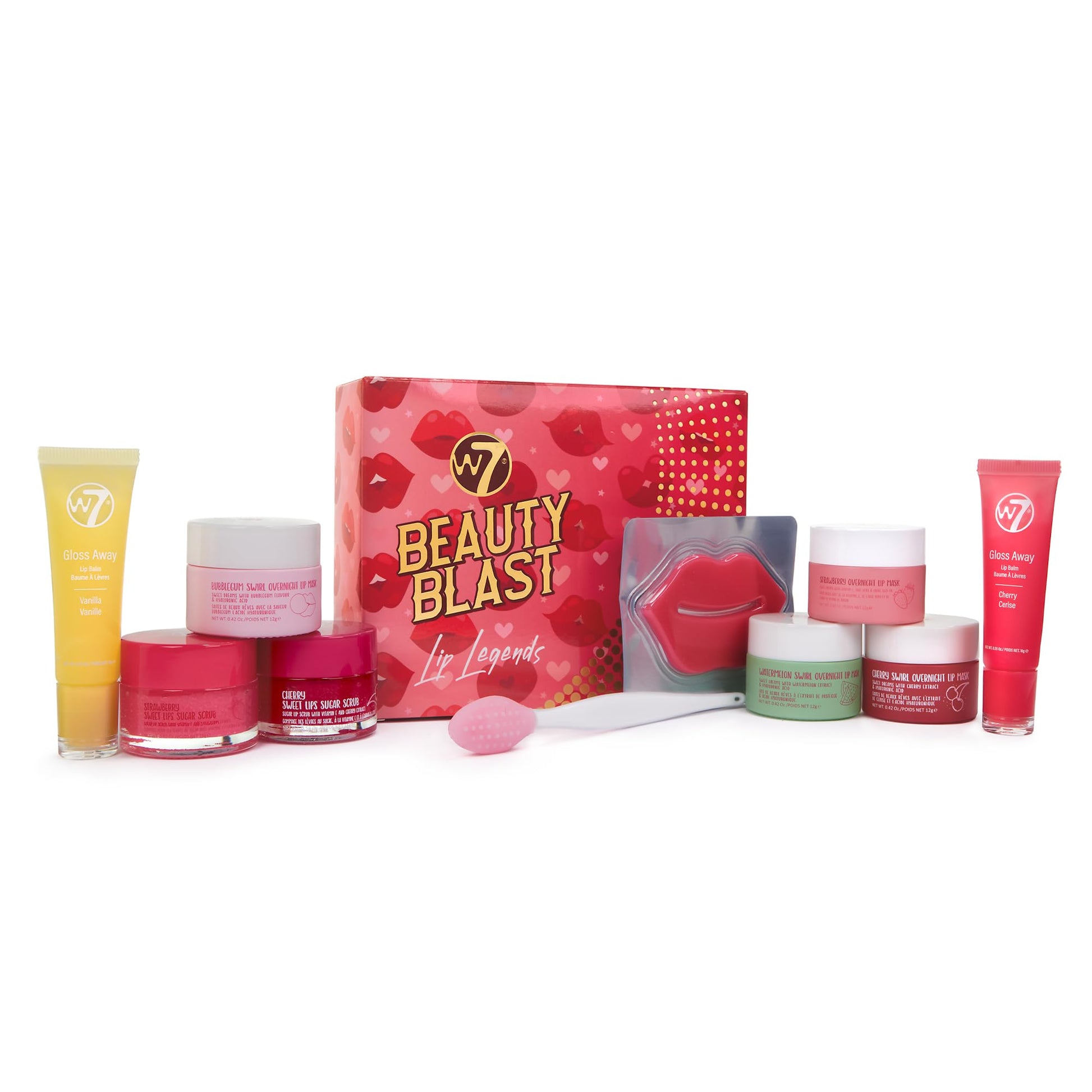 W7 Beauty Blast Lip Legends Sweet Dreams Lip Care Set - Lip Masks, Scrubs, Balms and More – Exclusive W7 Sweet Dreams Flavors Included - Maple Wellness Supplements