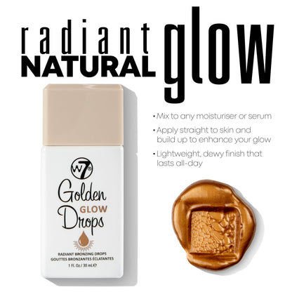 W7 Golden Glow Drops - Liquid Bronzing Drops For Flawless Skin & A Radiant Finish - Maple Wellness Supplements
