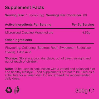 Warrior Creatine Monohydrate Powder – 300g – Micronised for Easy Mixing and Consumpti - Maple Wellness Supplements