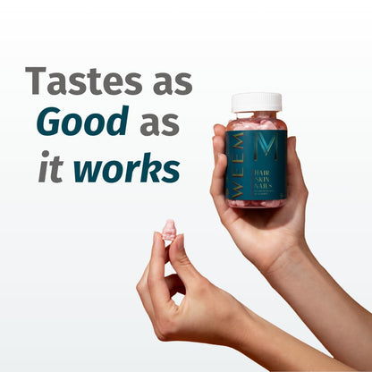 WEEM Hair Skin and Nails Gummies - Supports Healthy Hair - Vegan biotin Vitamins for Women & Men Supports Faster Hair Growth, - Maple Wellness Supplements