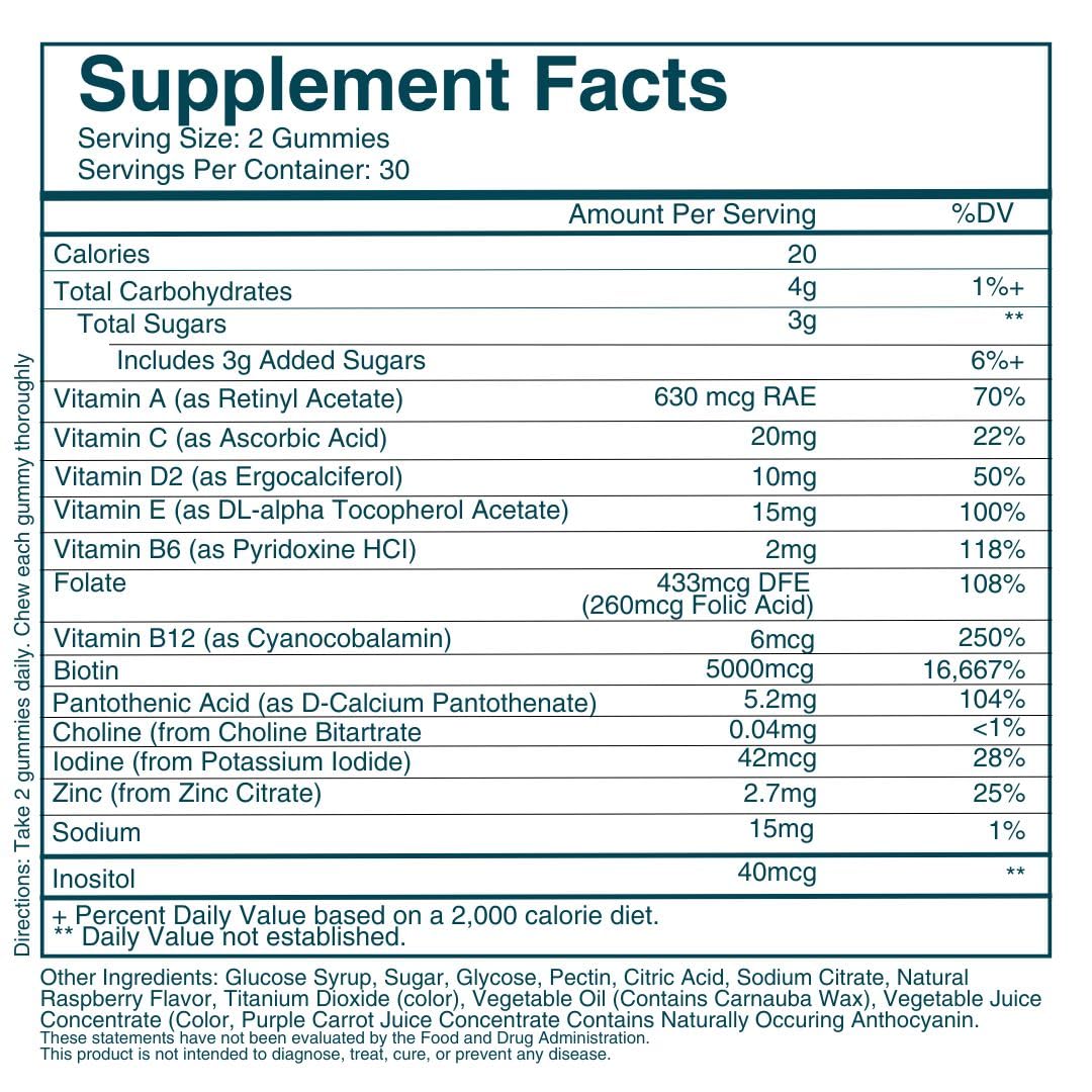 WEEM Hair Skin and Nails Gummies - Supports Healthy Hair - Vegan biotin Vitamins for Women & Men Supports Faster Hair Growth, - Maple Wellness Supplements