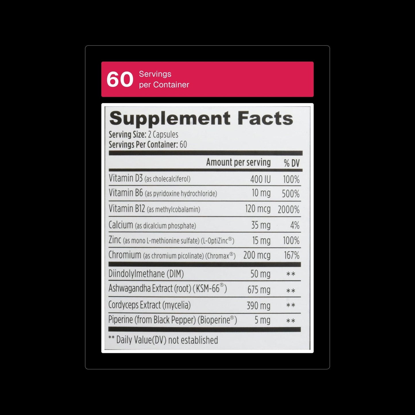 Weider Prime Support - Men's Nutrition - Enriched with Vitamins & Minerals - with Ashwagandha, Chromax Chromium, Bioperine & Zinc - Gluten Free - 120 Capsules - Maple Wellness Supplements