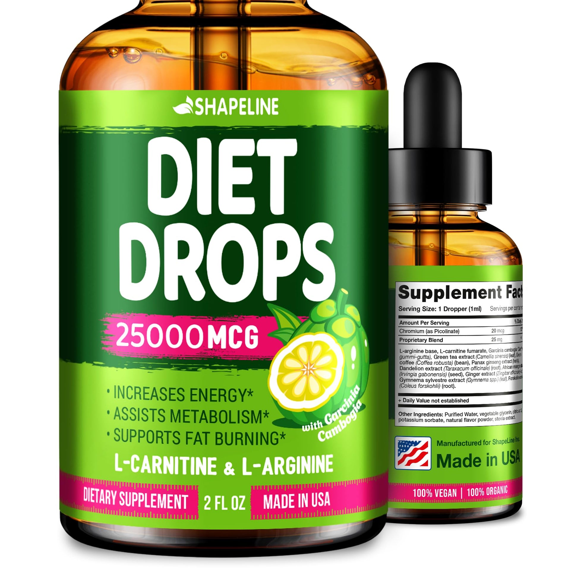 Weight Loss Drops - Appetite Suppressant for Women & Men - Made in the USA - Natural - Maple Wellness Supplements