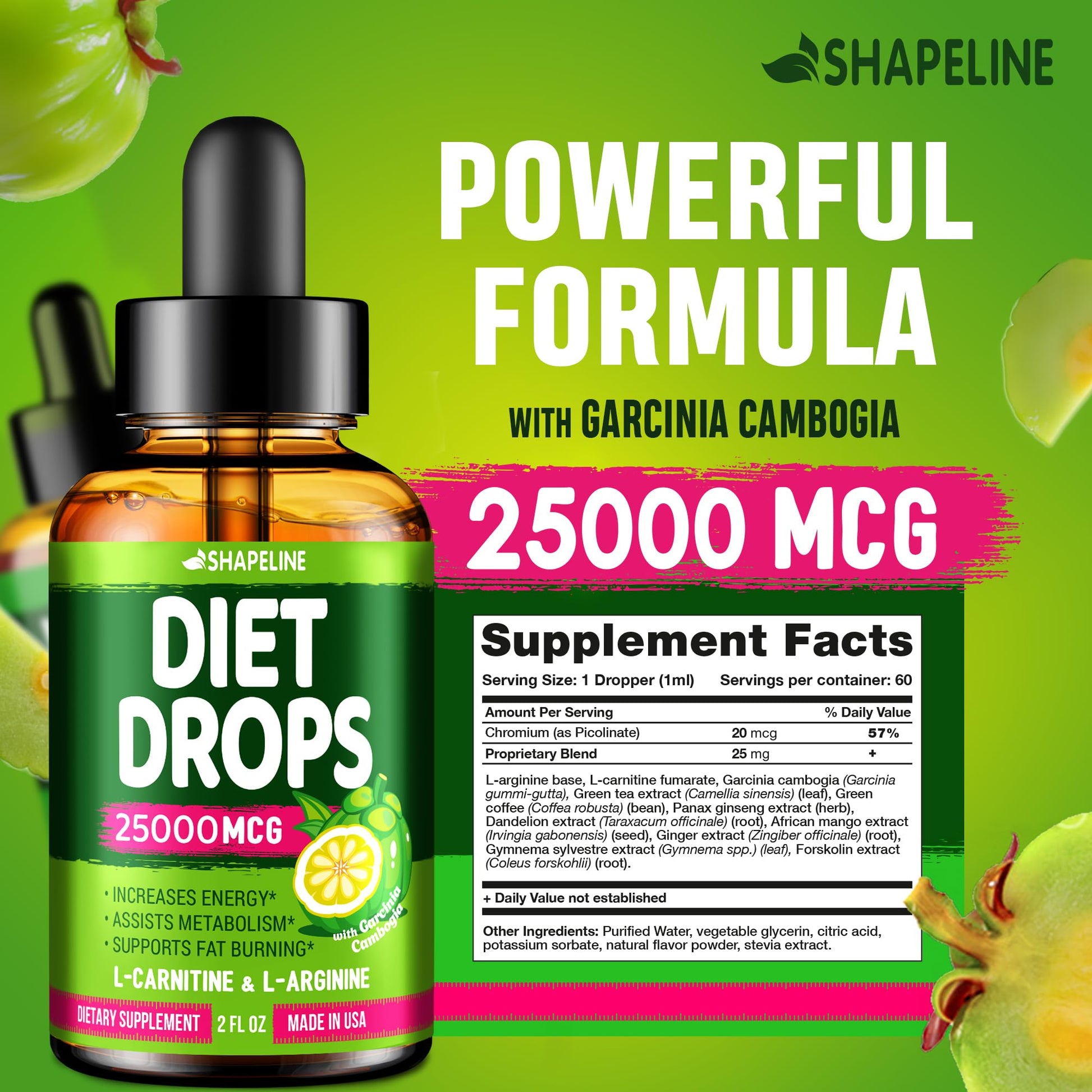 Weight Loss Drops - Appetite Suppressant for Women & Men - Made in the USA - Natural - Maple Wellness Supplements