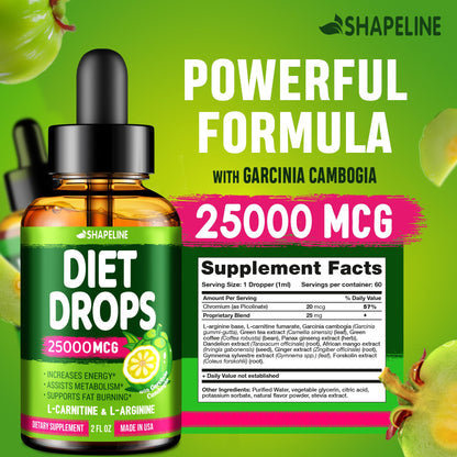 Weight Loss Drops - Appetite Suppressant for Women & Men - Made in the USA - Natural - Maple Wellness Supplements