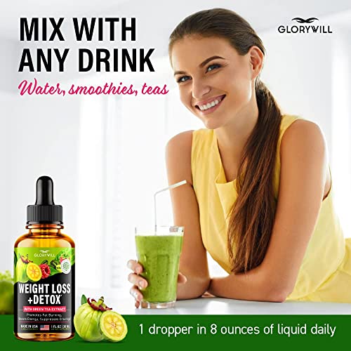 Weight Loss Drops Natural Detox Made in USA - Diet Drops for Fat Loss - Effective Appetite - Maple Wellness Supplements