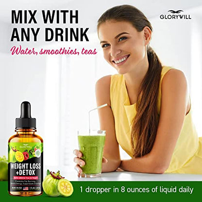 Weight Loss Drops Natural Detox Made in USA - Diet Drops for Fat Loss - Effective Appetite - Maple Wellness Supplements