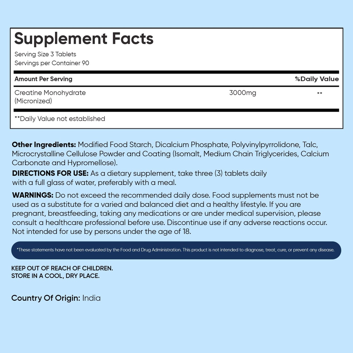 WeightWorld Micronized Creatine Monohydrate 3000mg Vegan Tablets | Muscle Strength & Recovery Booster | 3 Months Supply - 270 Tabs | Creatine for Women & Men | Non-GMO, Gluten-Free | 3 Tablets a Day - Maple Wellness Supplements