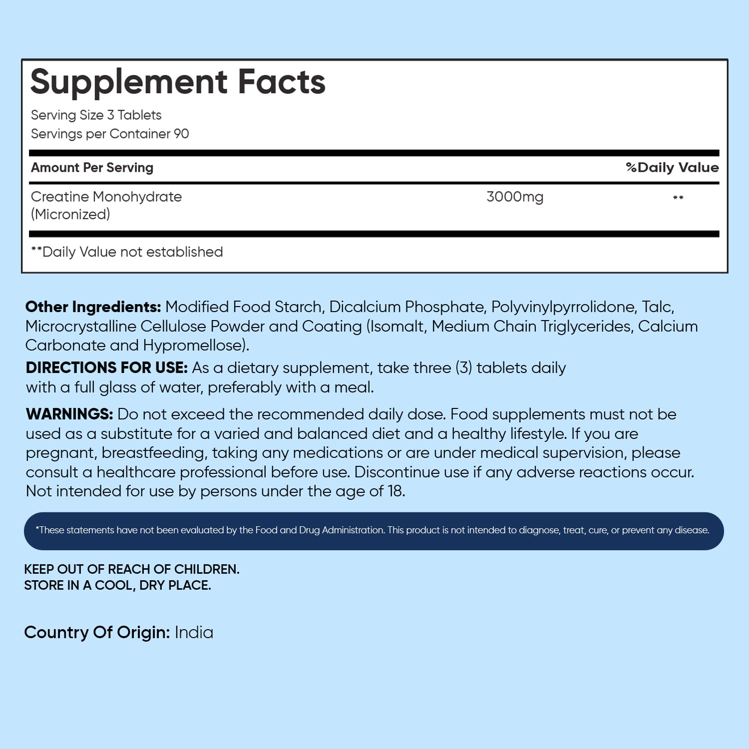WeightWorld Micronized Creatine Monohydrate 3000mg Vegan Tablets | Muscle Strength & Recovery Booster | 3 Months Supply - 270 Tabs | Creatine for Women & Men | Non-GMO, Gluten-Free | 3 Tablets a Day - Maple Wellness Supplements