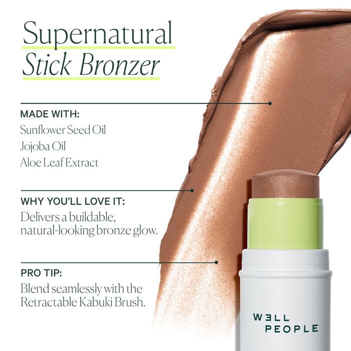 Well People Supernatural Stick Bronzer, Multi-use Hydrating Bronzer Stick For Glowing Skin, Hydrating Formula, Vegan & Cruelty-free, Golden Bronze - Maple Wellness Supplements