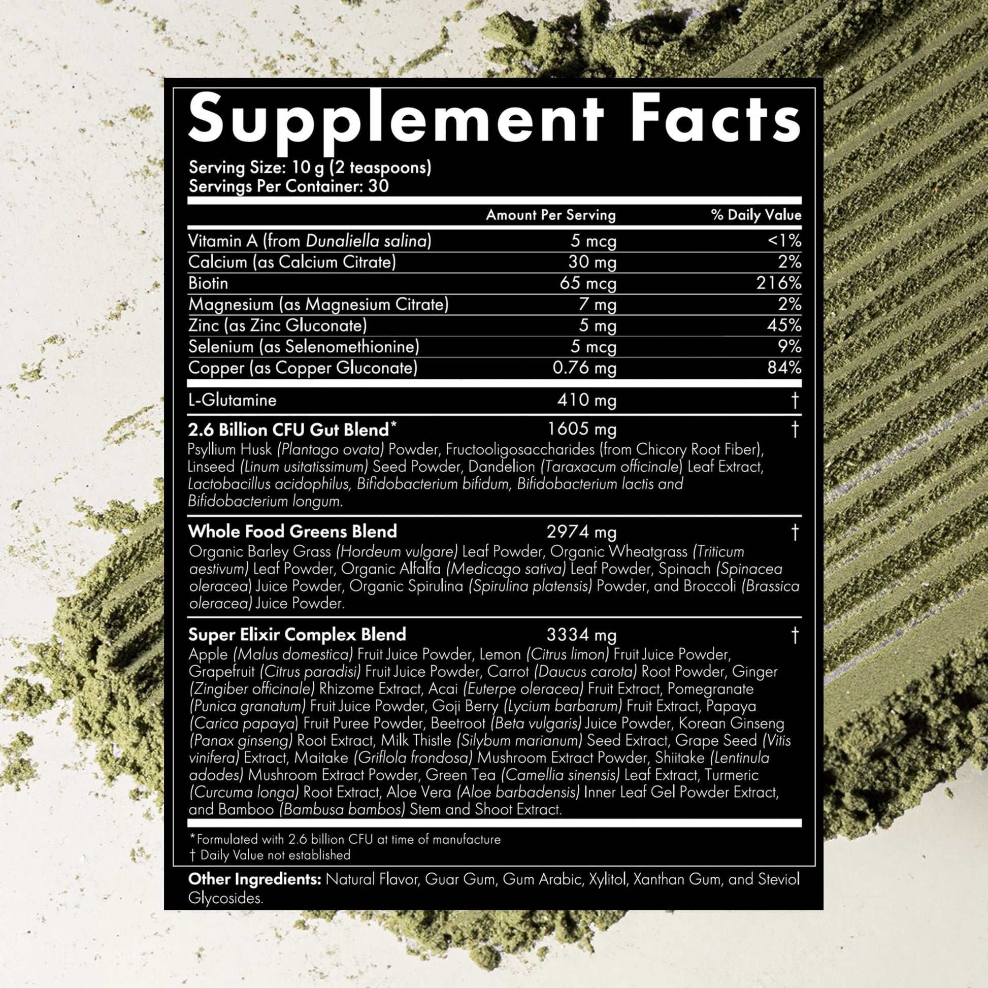 WelleCo The Super Elixir Daily Greens Powder, Probiotic Drink Mix with Whole Foods, Gluten Free, Vegan Gut Health Powder, Energy, Immunity, Healthy Skin, Hair & Nails (300g, Lemon Ginger) - Maple Wellness Supplements