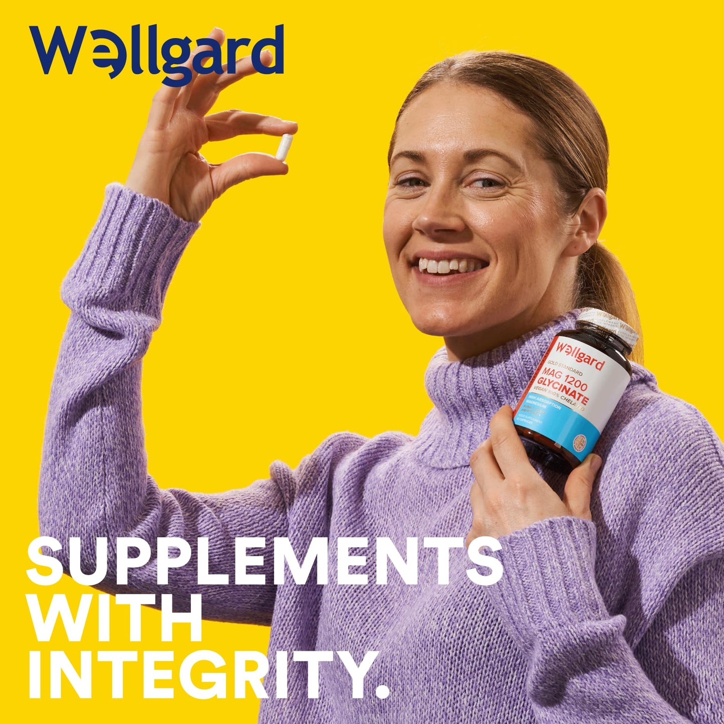 Wellgard Magnesium Glycinate, Mag 1200, High Strength Magnesium Bisglycinate - Maple Wellness Supplements