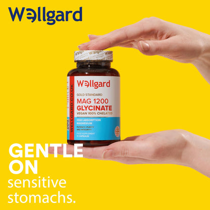 Wellgard Magnesium Glycinate, Mag 1200, High Strength Magnesium Bisglycinate - Maple Wellness Supplements