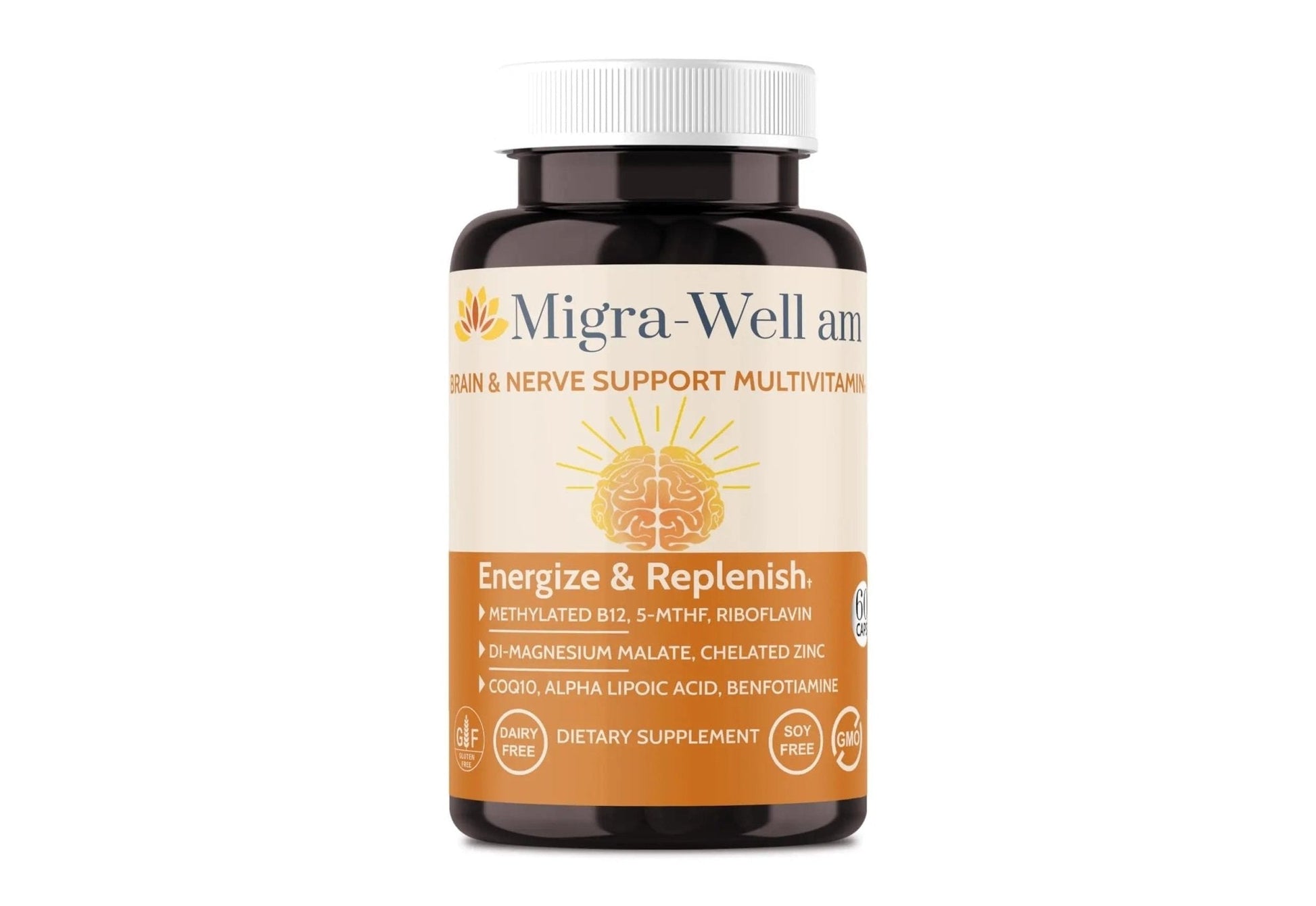 Wellkasa Migra-Well AM: Energizing Daily Methylated Multivitamin with Bioavailable Minerals & Antioxidants Supporting Brain - Maple Wellness Supplements