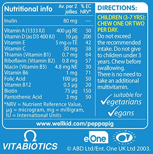 Wellkid Peppa Pig Chewable Gummy Vitamins by Vitabiotics - UK's No. 1 Vitamin Company - Maple Wellness Supplements