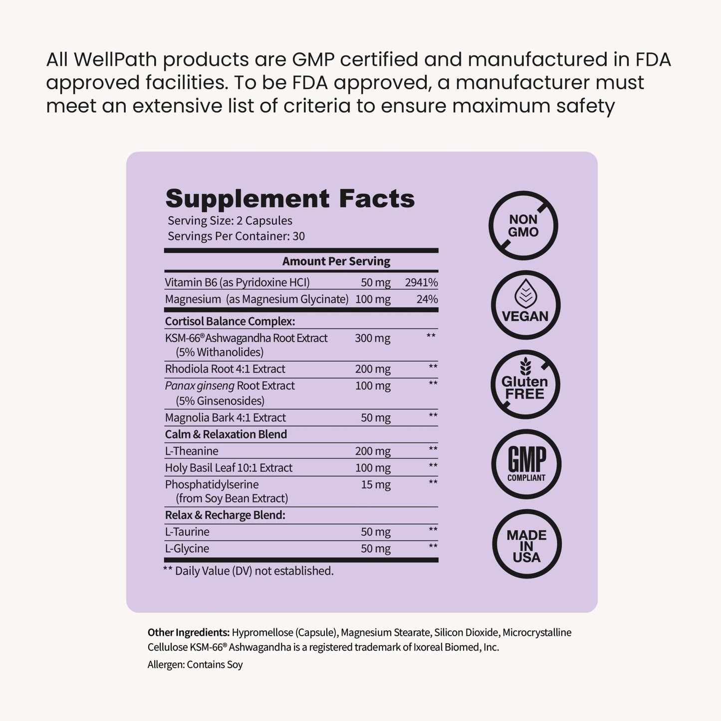 WellPath Soothe Cortisol Manager - Cortisol Supplements for Women with KSM-66® Ashwagandha & L-Theanine - Stress Support, Detox - 11-in-1 Complex, Vegan, Made in USA, Non-GMO, 60 Ct - Maple Wellness Supplements