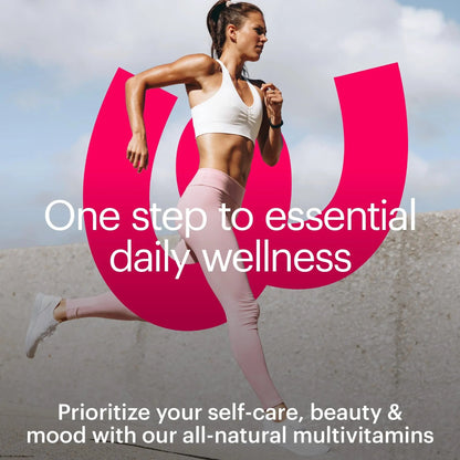Wellthy Her Women's Daily Vegan Multivitamin for Women, Natural Ingredients for Healthy Hair, Skin, & Nails with Essential Micronutrients (30 Day) - Maple Wellness Supplements