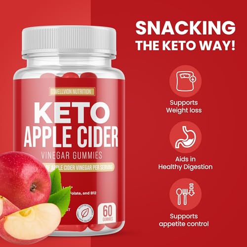 Wellvion Keto ACV Gummies for Weight Loss Support - Advanced Formula (1000mg) - Maple Wellness Supplements