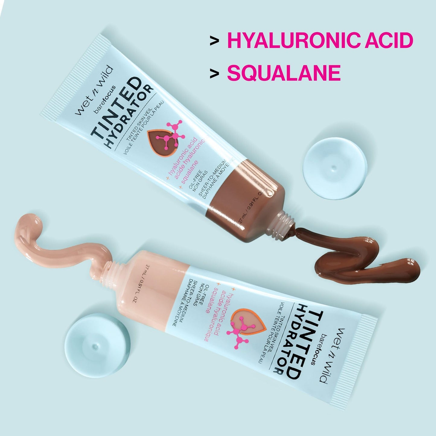 wet n wild Bare Focus Tinted Hydrator Tinted Skin Veil, Lightweight Buildable Coverage with Hyaluronic Acid & Vegan Squalane, Sheer-to-Medium Coverage - Maple Wellness Supplements