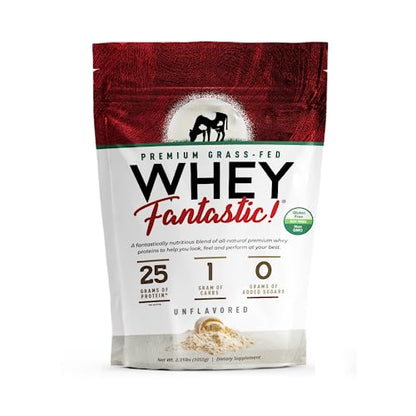 Whey Fantastic - Unflavored - 100% Natural Grass Fed Whey Protein Powder - Unique 3 - Maple Wellness Supplements