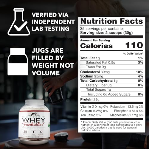 Whey Fantastic - Unflavored - 100% Natural Grass Fed Whey Protein Powder - Unique 3 - Maple Wellness Supplements