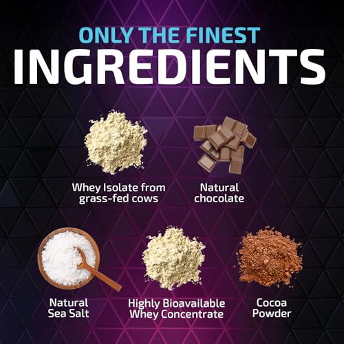 Whey Protein Powder 24g - Chocolate Ice Cream Whey Isolate Protein for Muscle Growth - Maple Wellness Supplements