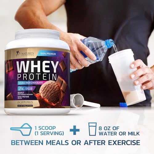 Whey Protein Powder 24g - Chocolate Ice Cream Whey Isolate Protein for Muscle Growth - Maple Wellness Supplements