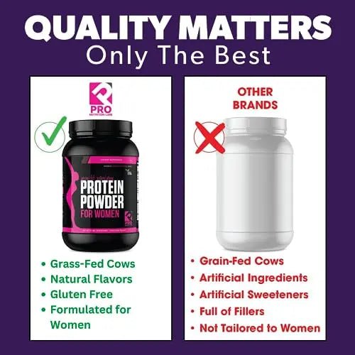 Whey Protein Powder for Women - Supports Lean Muscle - Low Carb - Gluten Free - Grass Fed & rBGH Hormone Free (Creamy Vanilla, 2 lb) - Maple Wellness Supplements