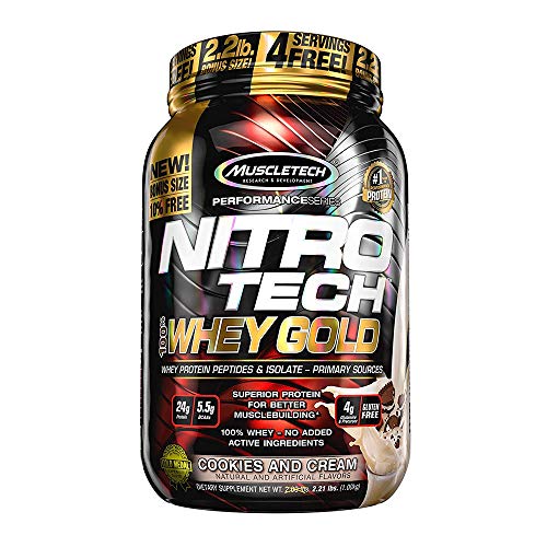 Whey Protein Powder - MuscleTech Nitro-Tech Whey Gold Protein Powder - Maple Wellness Supplements