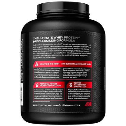 Whey Protein Powder, MuscleTech Nitro-Tech Whey Protein Isolate & Peptides, Protein - Maple Wellness Supplements