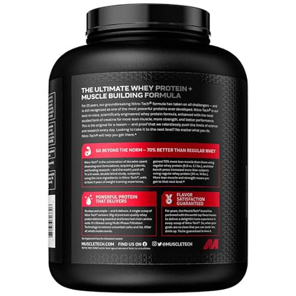 Whey Protein Powder, MuscleTech Nitro-Tech Whey Protein Isolate & Peptides, Protein - Maple Wellness Supplements