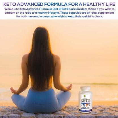 WHOLE LIFE Keto Advanced Formula Diet BHB Pills - Ketogenic All Natural, Support - Maple Wellness Supplements