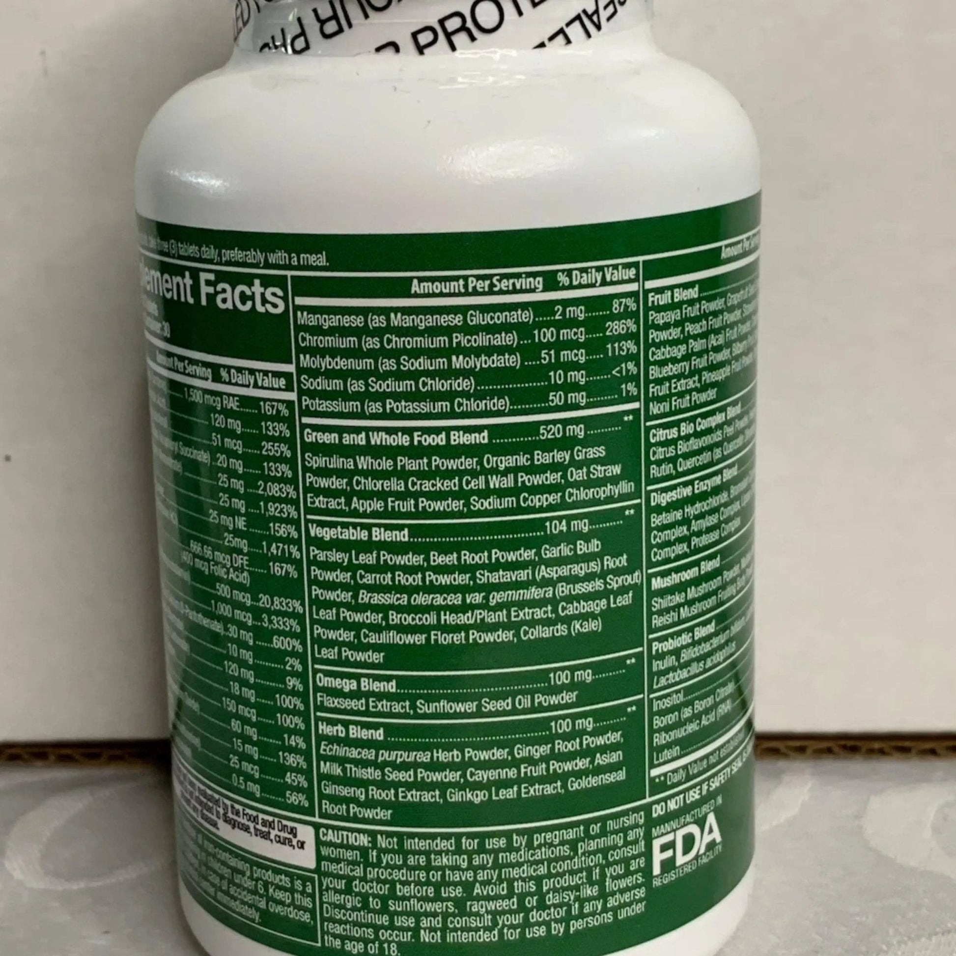 Whole Nature Whole Food Multivitamin for Men and Women Complete Daily Superfood Vitamins Plus Minerals Digestive Enzymes - Maple Wellness Supplements