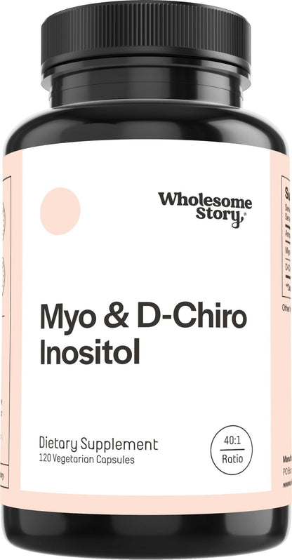 Wholesome Story Myo-Inositol & D-Chiro Inositol Supplement for Women | Fertility Supplements for Hormonal Balance & Ovarian Health Support - Maple Wellness Supplements