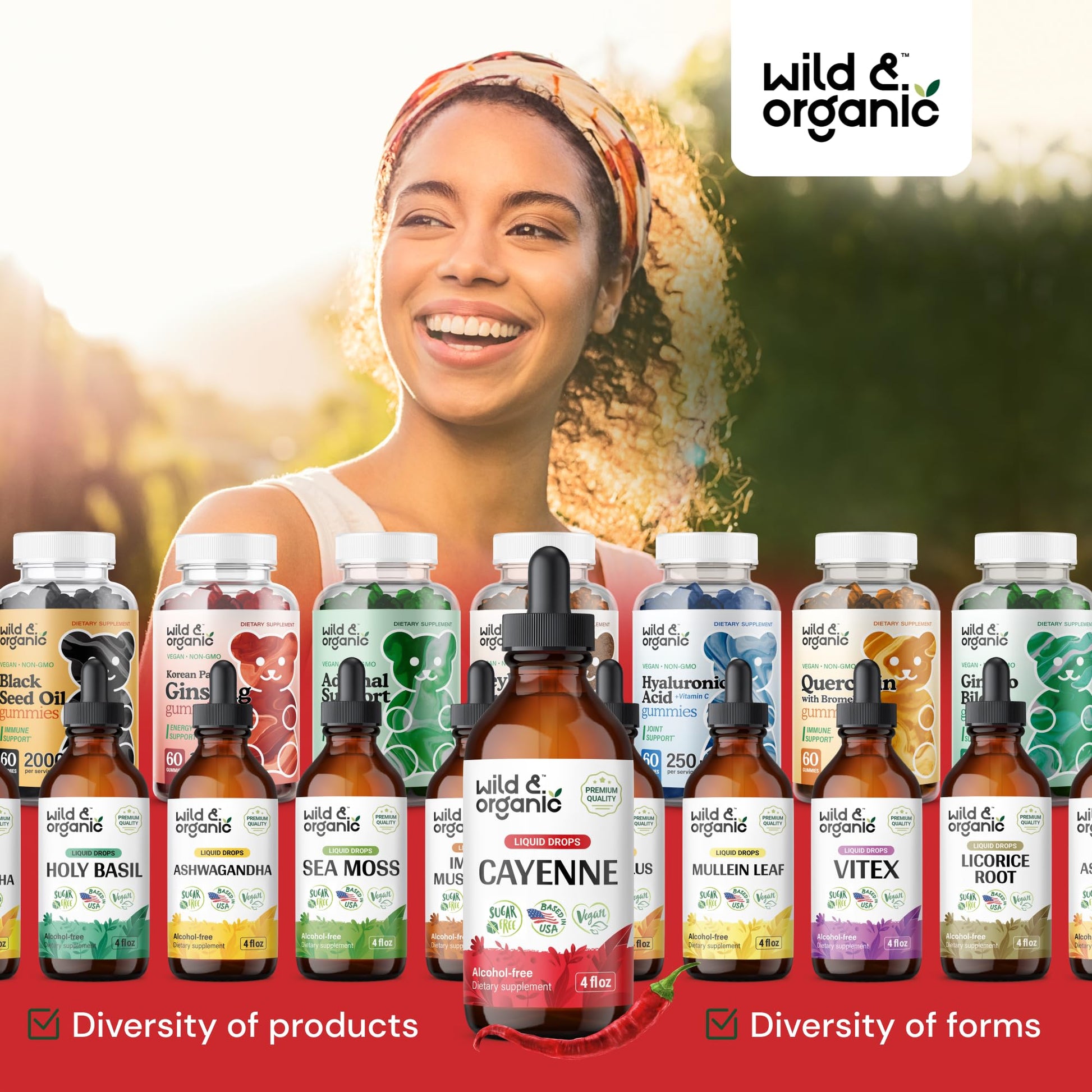 Wild & Organic Cayenne Pepper Tincture - Digestive Support with Capsaicin Extract - Cayenne Pepper Liquid Drops for Overall Well-Being - Unflavored, Vegan, Sugar & Alcohol-Free - 4 fl oz - Maple Wellness Supplements