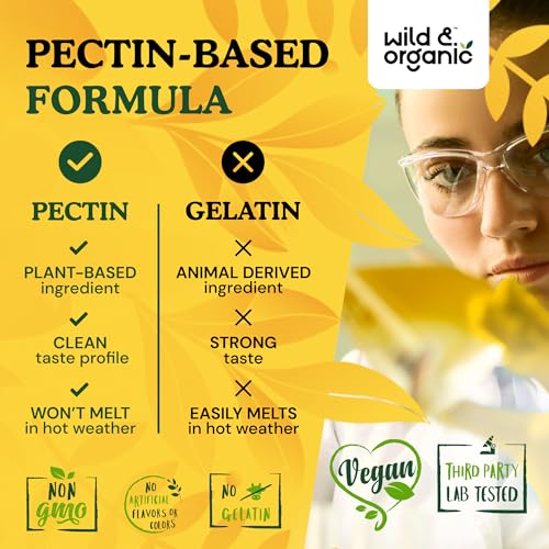 Wild & Organic Mullein Gummies - Daily Dietary Supplement for Respiratory, Digestive - Maple Wellness Supplements