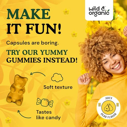 Wild & Organic Mullein Gummies - Daily Dietary Supplement for Respiratory, Digestive - Maple Wellness Supplements