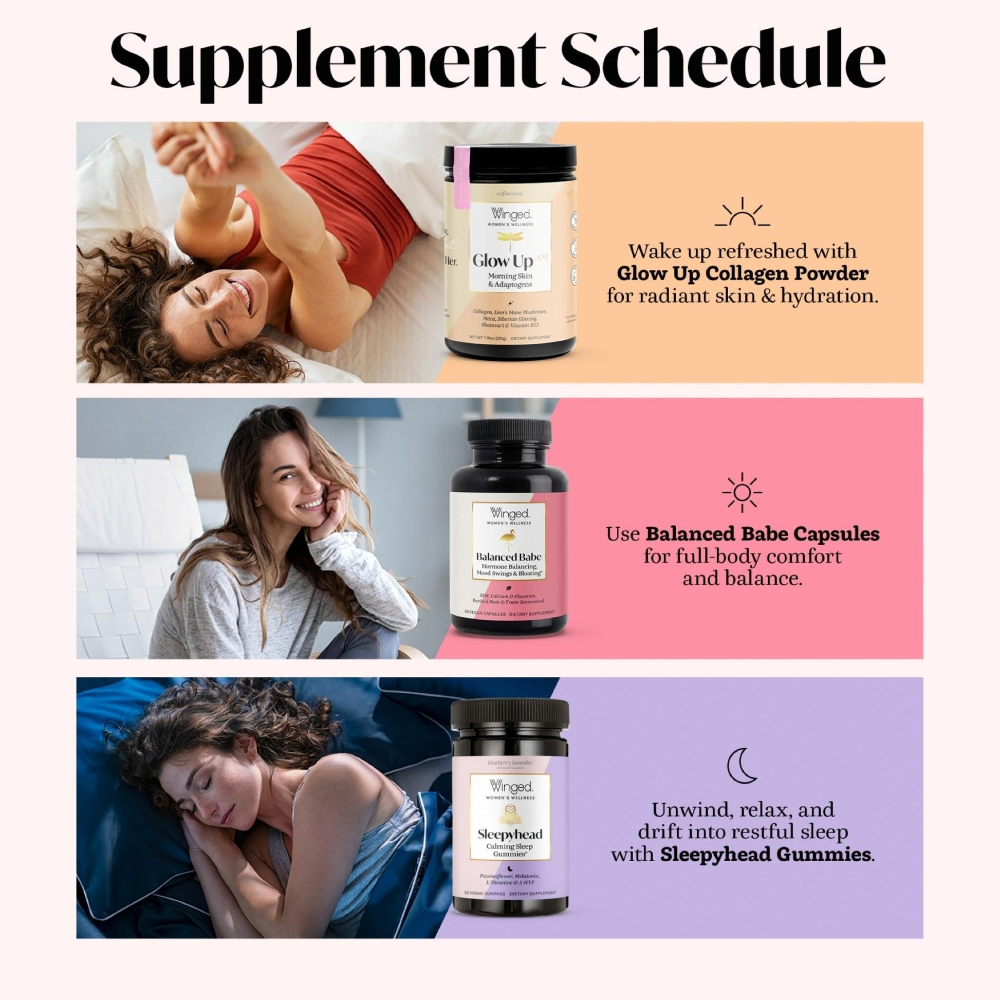 Winged Wellness Balance Babe, Hormone Balance & Estrogen Detox Supplement for Women - 100mg DIM & Calcium D-Glucarate & Milk Thistle for PMS Bloating, Cramps, Mood & Hormonal Acne Support, 60 Capsules - Maple Wellness Supplements
