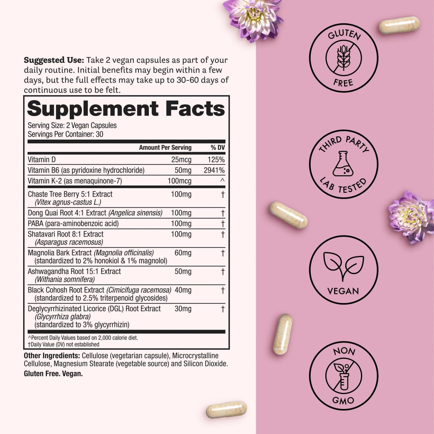 Winged Wellness Hot Momma Menopause Supplements for Women - Hormone-Free Menopause Relief Support for Hot Flashes & Night Sweats with Chaste Tree Berry, Multivitamins & Shatavari - 60 Vegan Capsules - Maple Wellness Supplements