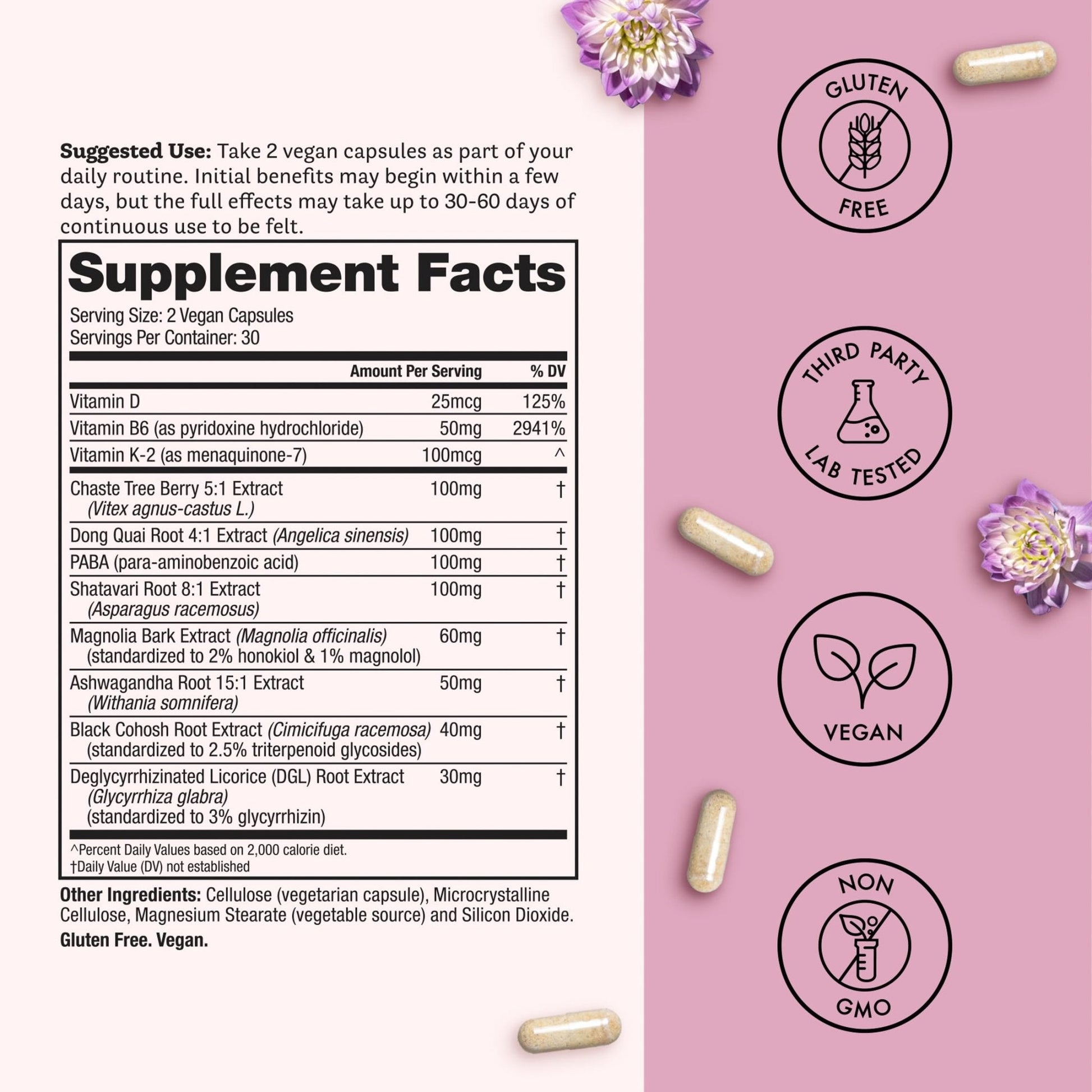 Winged Wellness Hot Momma Menopause Supplements for Women - Hormone-Free Menopause Relief Support for Hot Flashes & Night Sweats with Chaste Tree Berry, Multivitamins & Shatavari - 60 Vegan Capsules - Maple Wellness Supplements