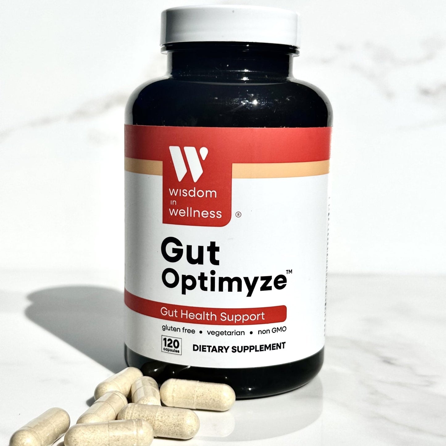Wisdom In Wellness Gut Optimyze - 120 Digestive Health Capsules - Vitamins & Probiotics for Gut Health - Complete for Men & Women - Digestive Gut Health Pills - Healthy Gut Probiotics - Maple Wellness Supplements