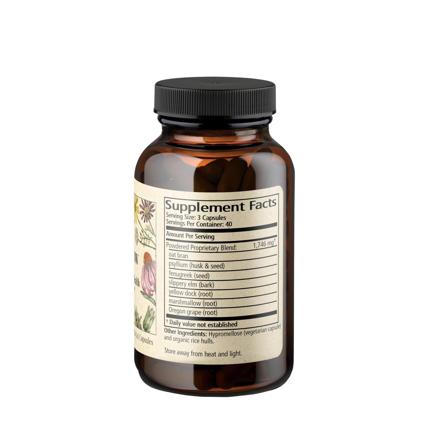 Wise Woman Herbals – Fiber Flow Capsules 120 Count – Supports Healthy Digestive Function, Gut Health, Bowel Health and Regularity - Maple Wellness Supplements