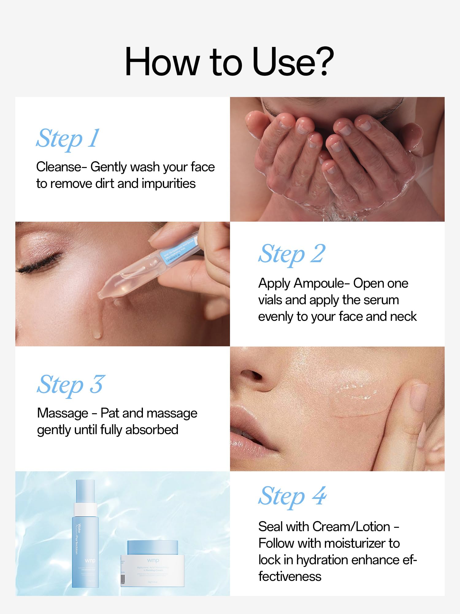 WNP Hyaluronic Acid Serum 3% for Face with 4D Multi-Layer Hydration | Ultra Hydrating Anti-Aging Serum | Moisturizer for Dry & Sensitive Skin - Maple Wellness Supplements