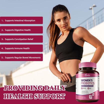 Women Probiotics 50 Billion CFU: Probiotics for Women with Prebiotics & Cranberry, 16 Strain Probiotic Supplement for Digestive Gut Health, Vaginal & Urinary Tract Support - Maple Wellness Supplements