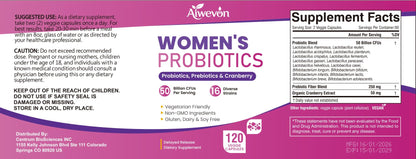 Women Probiotics 50 Billion CFU: Probiotics for Women with Prebiotics & Cranberry, 16 Strain Probiotic Supplement for Digestive Gut Health, Vaginal & Urinary Tract Support - Maple Wellness Supplements