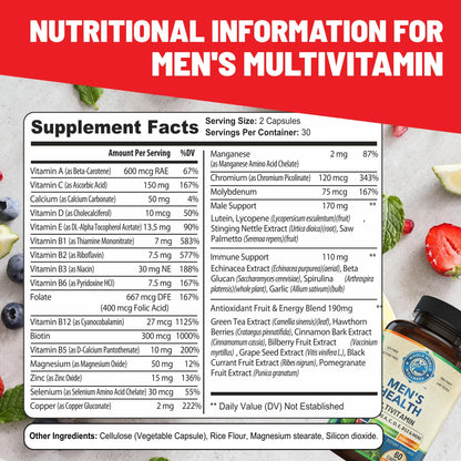 Womens Daily Multivitamins & Mens Daily Multivitamins Bundle (One Bottle Each) - Supports Holistic Wellness, Including Energy & Focus. Multivitamin & Multimineral Blend. Made in The USA. - Maple Wellness Supplements