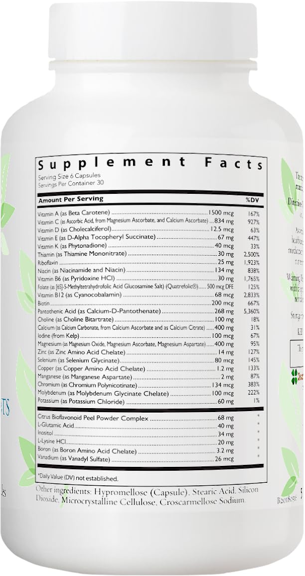 Women's Health Network Essential Nutrients – Daily Multivitamin for Energy, Healthy Aging & Immune Support, Folate as Quatrefolic®, a Patented Natural Form of 5-MTHF - Maple Wellness Supplements