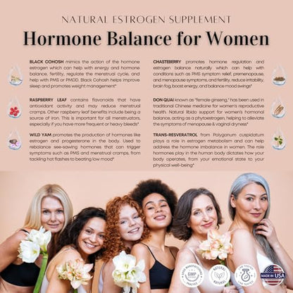 Womens Hormone Balance Supplement for Mood Swings, Hot Flashes Menopause Relief - Maple Wellness Supplements